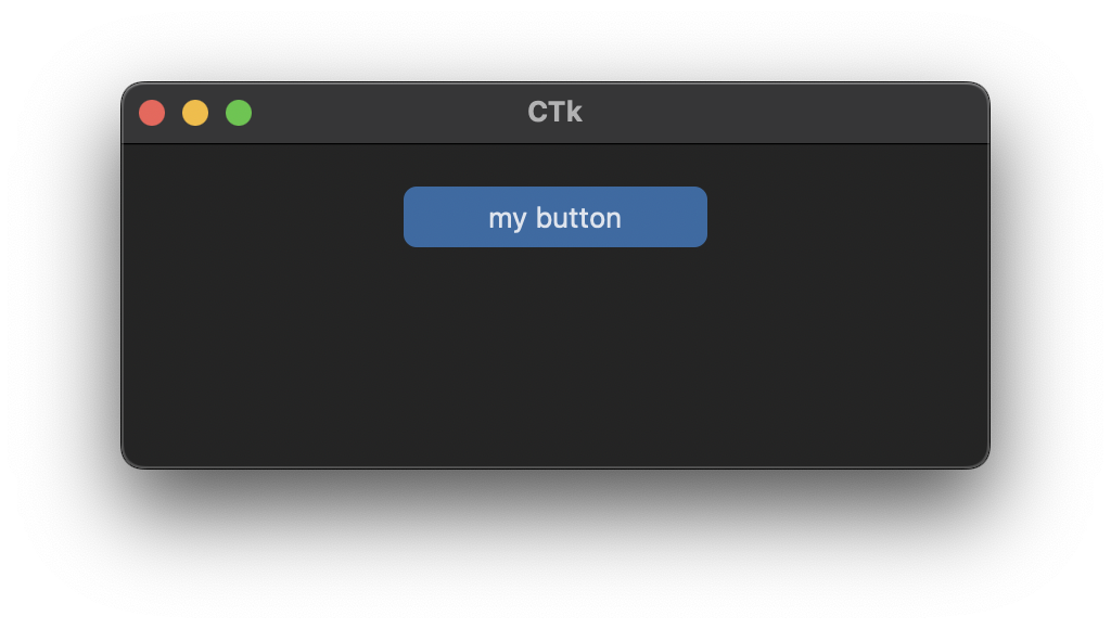 CustomTkinter simple button example